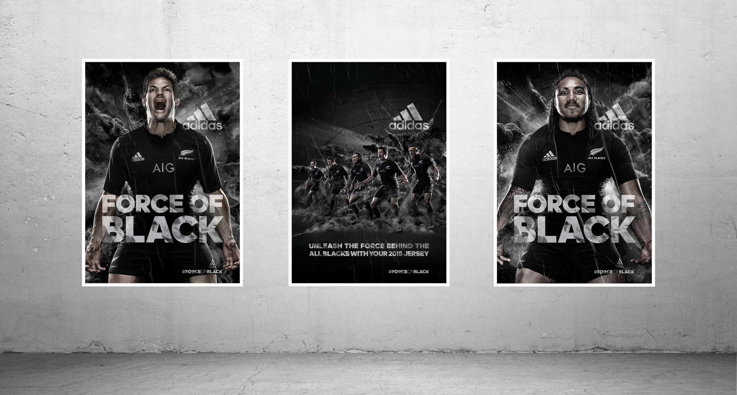 INI 佐野雄大adidas ALL BLACKS サイン入り集合写真ポスター
